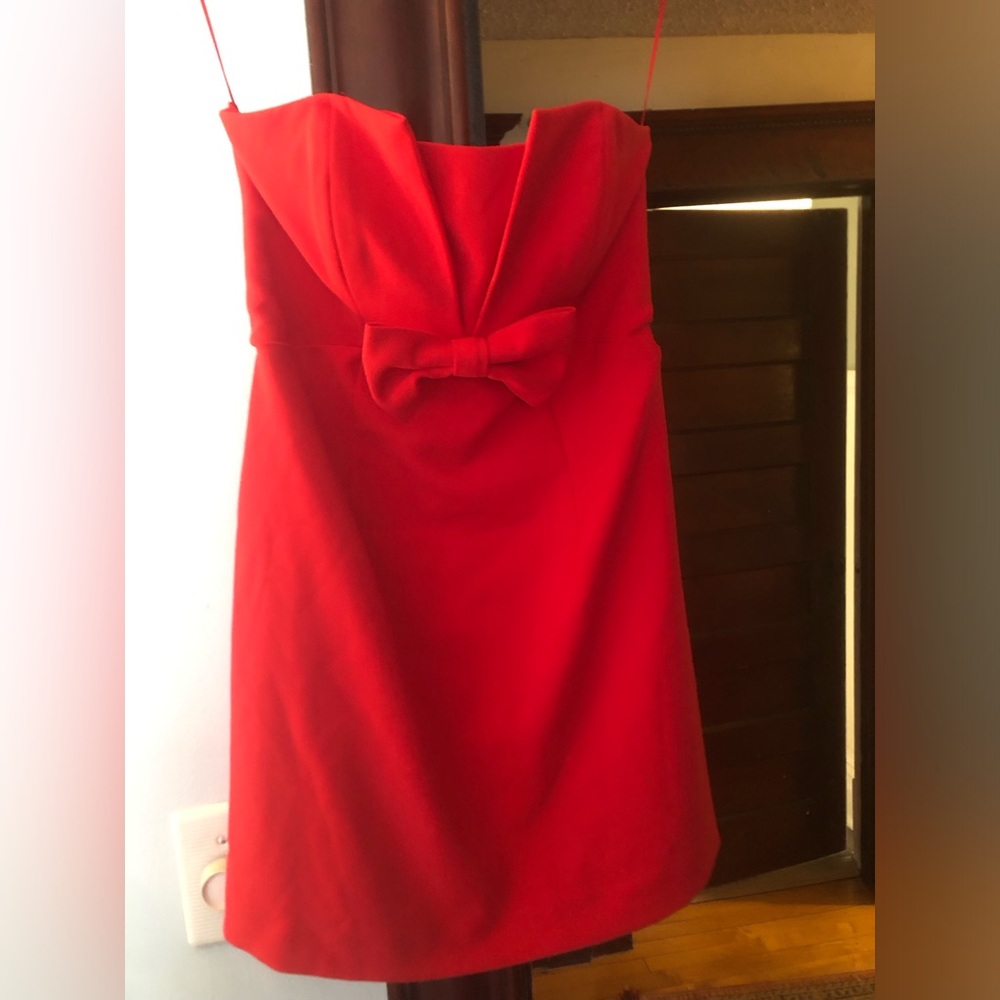 NWT French Connection Classic Red Bow-Accent Women's Dress